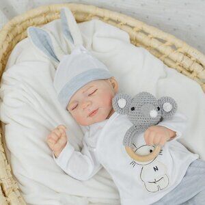 18 inch Realistic Baby Doll Girl Newborn with Soft Cloth Body With Vinyl Limbs